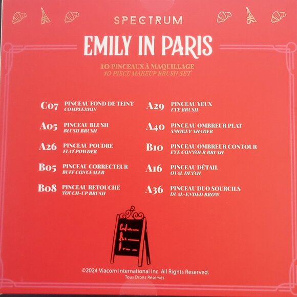 EMILY IN PARIS SPECTRUM 10 PIECE MAKEUP BRUSH SET - Picture 2 of 11